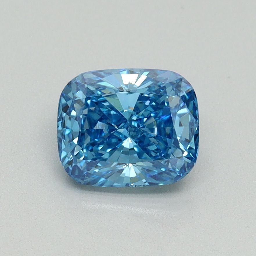 Loose Diamond - CUSHION BRILLIANT 1.03ct Fancy Vivid Blue VVS2: Loose Diamond - CUSHION BRILLIANT 1.03ct Fancy Vivid Blue VVS2 Source: This is a real non-mined Diamond that has been grown in a lab Shape: CUSHION BRILLIANT Carats: 1.03 Color: Fancy Vivid Blue Certi