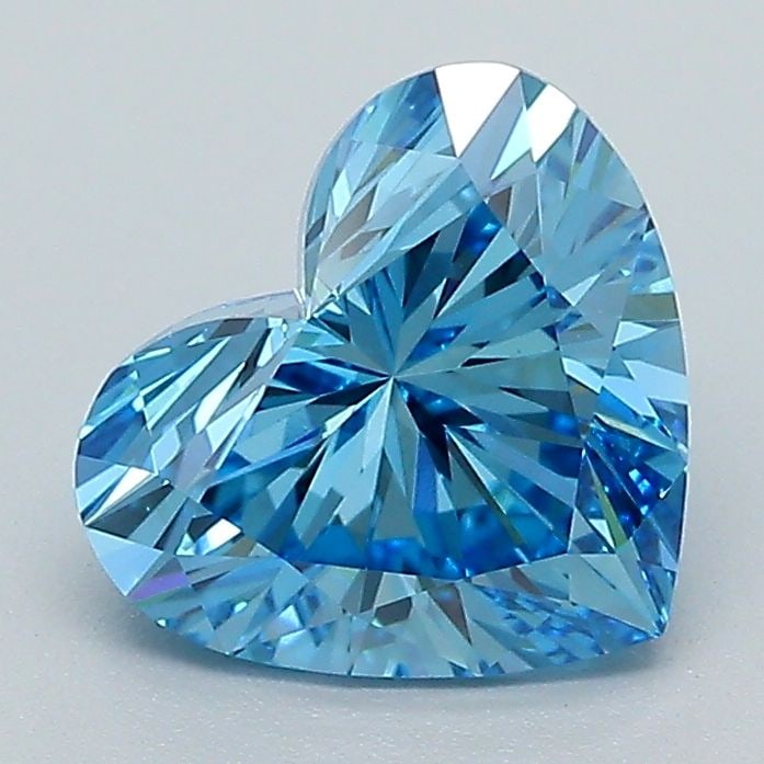 Loose Diamond - HEART 1.78ct Fancy Vivid Blue VS1: Loose Diamond - HEART 1.78ct Fancy Vivid Blue VS1 Source: This is a real non-mined Diamond that has been grown in a lab Shape: HEART Carats: 1.78 Color: Fancy Vivid Blue Certification: IGI Video: