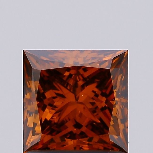 Loose Diamond - PRINCESS 1.03ct Fancy Vivid Brownish Orange VS2 (1 of 1)