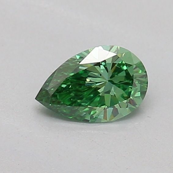 Loose Diamond - PEAR 0.19ct Fancy Vivid Green VS1: Loose Diamond - PEAR 0.19ct Fancy Vivid Green VS1 Source: This is a real non-mined Diamond that has been grown in a lab Shape: PEAR Carats: 0.19 Color: Fancy Vivid Green Certification: IGI Video: