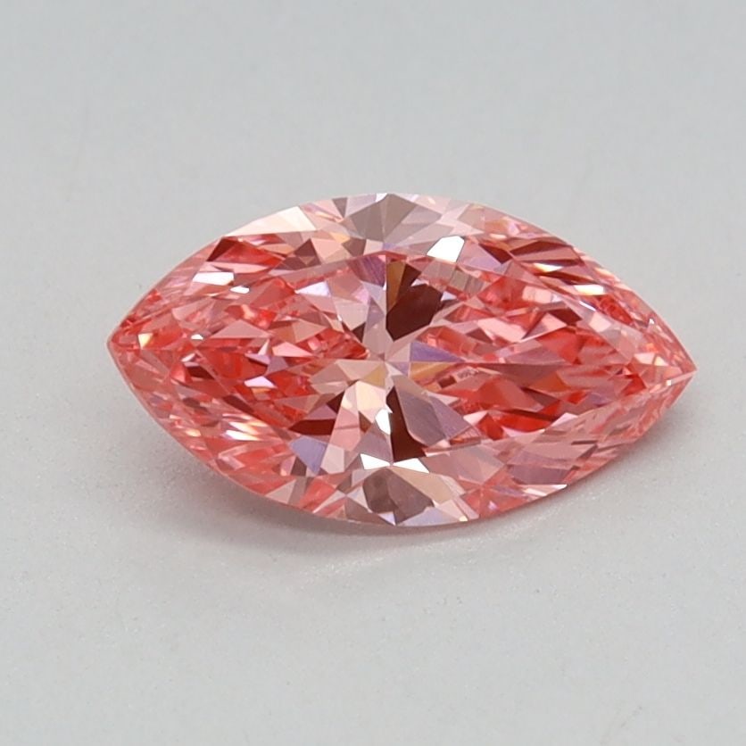 Loose Diamond - MARQUISE 0.54ct Fancy Vivid Pink VVS2: Loose Diamond - MARQUISE 0.54ct Fancy Vivid Pink VVS2 Source: This is a real non-mined Diamond that has been grown in a lab Shape: MARQUISE Carats: 0.54 Color: Fancy Vivid Pink Certification: IGI Vide