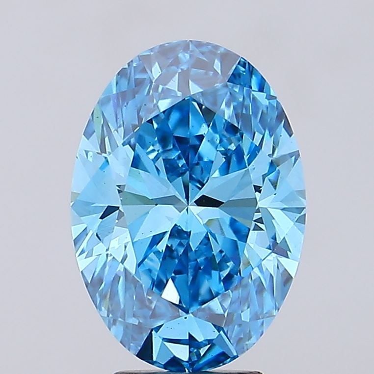 Loose Diamond - OVAL 5.03ct Fancy Vivid Blue VS2: Loose Diamond - OVAL 5.03ct Fancy Vivid Blue VS2 Source: This is a real non-mined Diamond that has been grown in a lab Shape: OVAL Carats: 5.03 Color: Fancy Vivid Blue Certification: IGI Video: