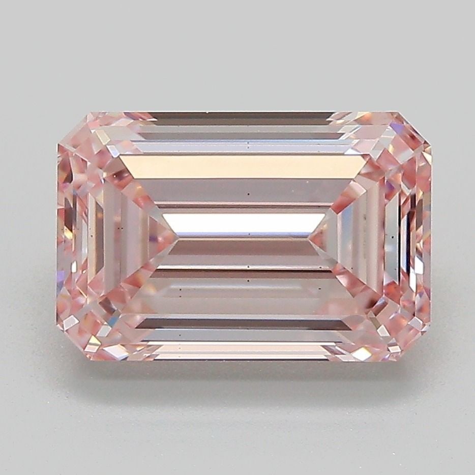 Loose Diamond - EMERALD 3.54ct Fancy Intense Pink VS1: Loose Diamond - EMERALD 3.54ct Fancy Intense Pink VS1 Source: This is a real non-mined Diamond that has been grown in a lab Shape: EMERALD Carats: 3.54 Color: Fancy Intense Pink Certification: IGI Vid
