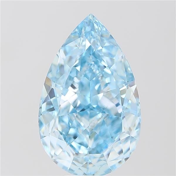 Loose Diamond - PEAR 9.05ct Fancy Vivid Blue VS1: Loose Diamond - PEAR 9.05ct Fancy Vivid Blue VS1 Source: This is a real non-mined Diamond that has been grown in a lab Shape: PEAR Carats: 9.05 Color: Fancy Vivid Blue Certification: IGI Video: