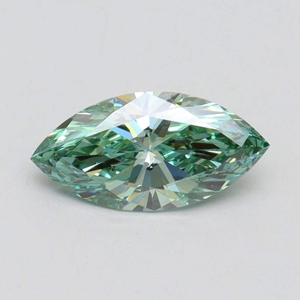 Loose Diamond - MARQUISE 1.01ct Fancy Vivid Green VS1: Loose Diamond - MARQUISE 1.01ct Fancy Vivid Green VS1 Source: This is a real non-mined Diamond that has been grown in a lab Shape: MARQUISE Carats: 1.01 Color: Fancy Vivid Green Certification: IGI Vid