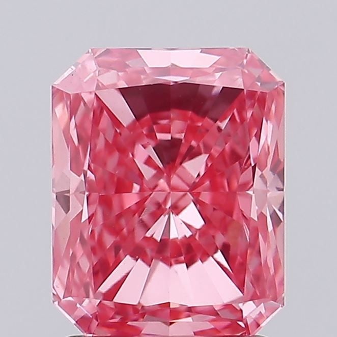 Loose Diamond - RADIANT 1.61ct Fancy Vivid Pink VS1: Loose Diamond - RADIANT 1.61ct Fancy Vivid Pink VS1 Source: This is a real non-mined Diamond that has been grown in a lab Shape: RADIANT Carats: 1.61 Color: Fancy Vivid Pink Certification: IGI Video: