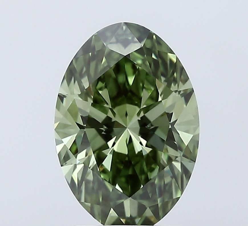 Loose Diamond - OVAL 2.54ct Fancy Vivid Green VVS2: Loose Diamond - OVAL 2.54ct Fancy Vivid Green VVS2 Source: This is a real non-mined Diamond that has been grown in a lab Shape: OVAL Carats: 2.54 Color: Fancy Vivid Green Certification: IGI Video: