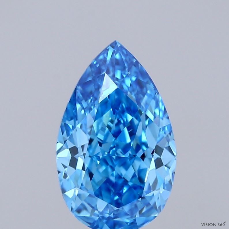 Loose Diamond - PEAR 2.05ct Fancy Vivid Blue VS1: Loose Diamond - PEAR 2.05ct Fancy Vivid Blue VS1 Source: This is a real non-mined Diamond that has been grown in a lab Shape: PEAR Carats: 2.05 Color: Fancy Vivid Blue Certification: IGI Video: