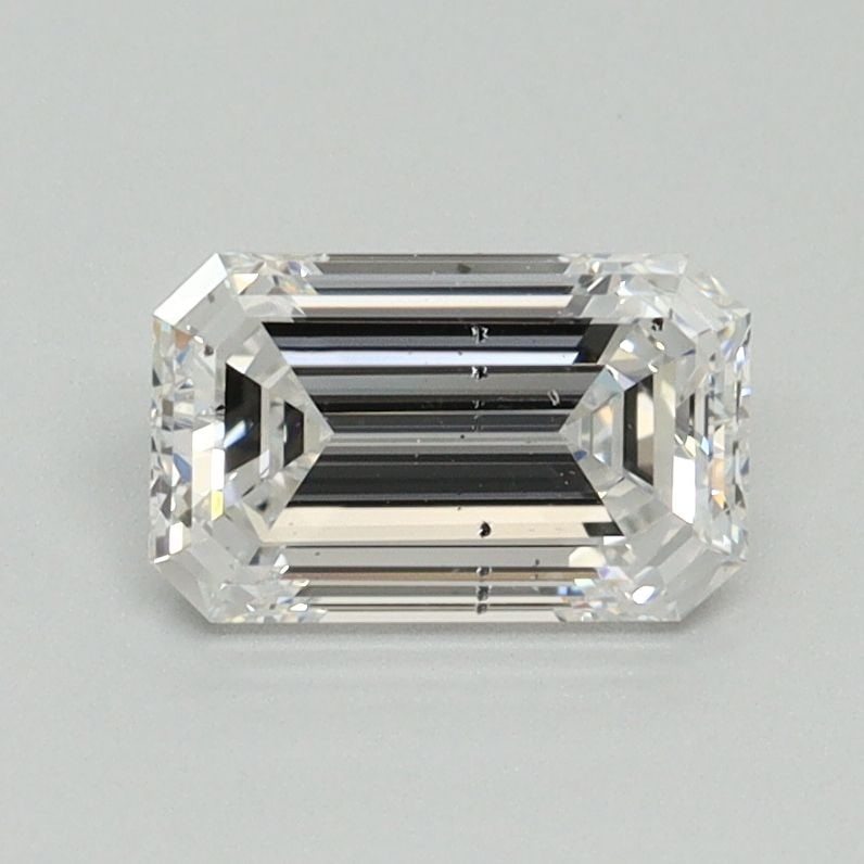 Loose Diamond - EMERALD 0.97ct F SI1: Loose Diamond - EMERALD 0.97ct F SI1 Source: This is a real non-mined Diamond that has been grown in a lab Shape: EMERALD Carats: 0.97 Color: F Clarity: SI1 Certification: NONE Video: