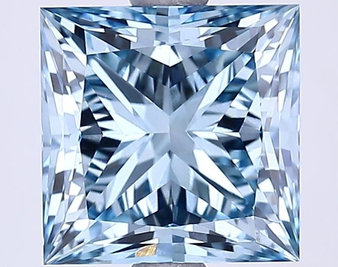 Loose Diamond - PRINCESS 2.62ct Fancy Vivid Blue VS1 (1 of 1)