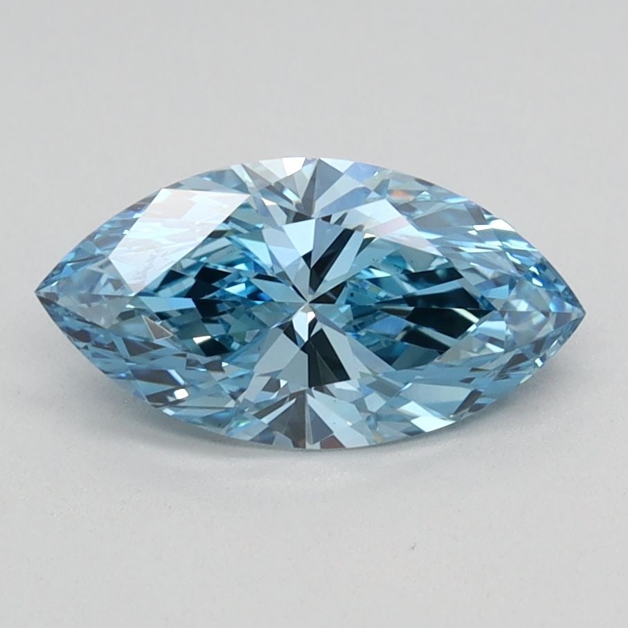 Loose Diamond - MARQUISE 0.87ct Fancy Vivid Blue VS1: Loose Diamond - MARQUISE 0.87ct Fancy Vivid Blue VS1 Source: This is a real non-mined Diamond that has been grown in a lab Shape: MARQUISE Carats: 0.87 Color: Fancy Vivid Blue Certification: IGI Video