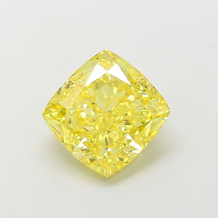Loose Diamond - CUSHION MODIFIED 2.27ct Fancy Vivid Yellow VVS2: Loose Diamond - CUSHION MODIFIED 2.27ct Fancy Vivid Yellow VVS2 Source: This is a real non-mined Diamond that has been grown in a lab Shape: CUSHION MODIFIED Carats: 2.27 Color: Fancy Vivid Yellow Cer