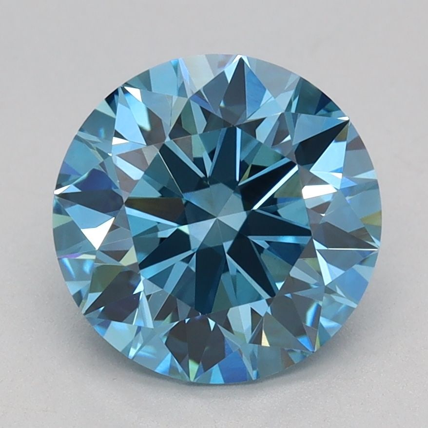 Ideal Loose Diamond - ROUND 1.92ct Fancy Vivid Blue VVS2: Ideal Loose Diamond - ROUND 1.92ct Fancy Vivid Blue VVS2 Source: This is a real non-mined Diamond that has been grown in a lab Shape: ROUND Carats: 1.92 Color: Fancy Vivid Blue Certification: IGI Vide
