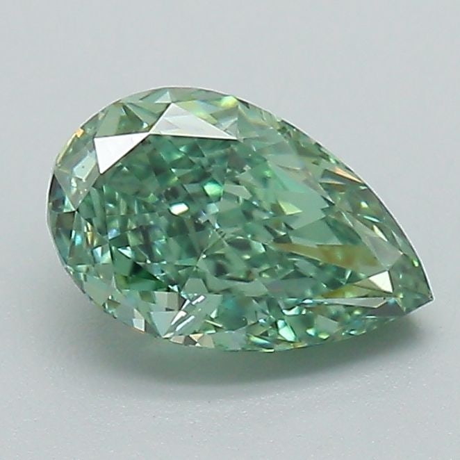 Loose Diamond - PEAR 1.02ct Fancy Vivid Green VS1: Loose Diamond - PEAR 1.02ct Fancy Vivid Green VS1 Source: This is a real non-mined Diamond that has been grown in a lab Shape: PEAR Carats: 1.02 Color: Fancy Vivid Green Certification: IGI Video: