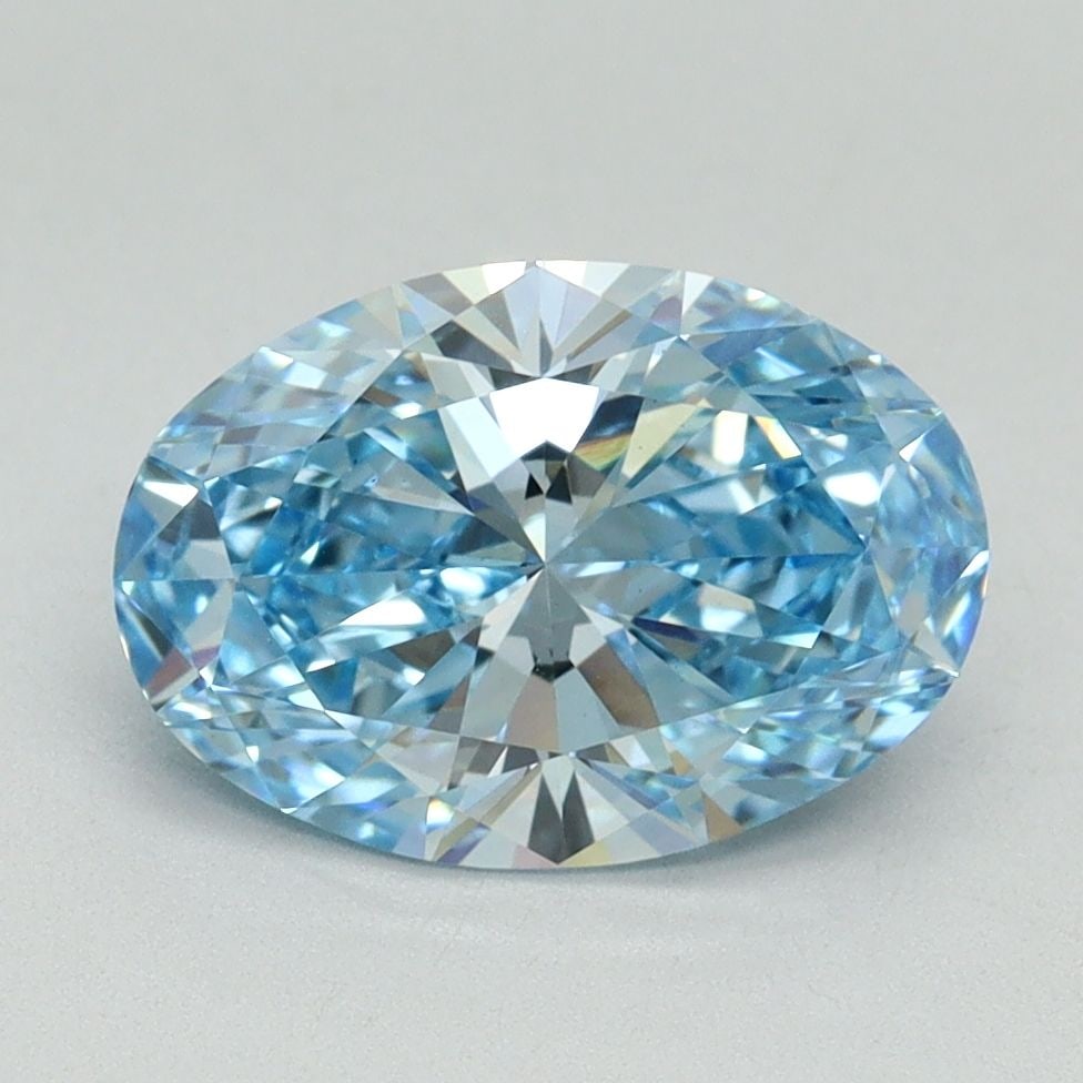 Loose Diamond - OVAL 2.07ct Fancy Vivid Blue VS1: Loose Diamond - OVAL 2.07ct Fancy Vivid Blue VS1 Source: This is a real non-mined Diamond that has been grown in a lab Shape: OVAL Carats: 2.07 Color: Fancy Vivid Blue Certification: IGI Video: