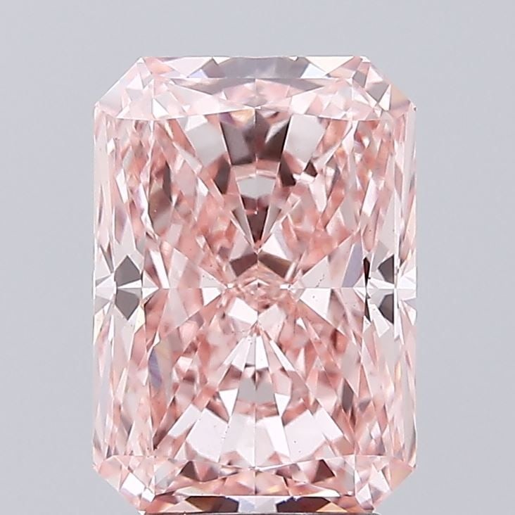 Loose Diamond - RADIANT 3.57ct Fancy Vivid Pink VS2: Loose Diamond - RADIANT 3.57ct Fancy Vivid Pink VS2 Source: This is a real non-mined Diamond that has been grown in a lab Shape: RADIANT Carats: 3.57 Color: Fancy Vivid Pink Certification: IGI Video: