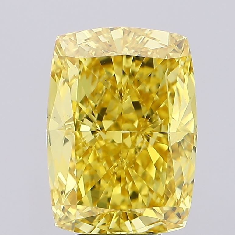 Loose Diamond - CUSHION MODIFIED 8.01ct Fancy Vivid Yellow VS2: Loose Diamond - CUSHION MODIFIED 8.01ct Fancy Vivid Yellow VS2 Source: This is a real non-mined Diamond that has been grown in a lab Shape: CUSHION MODIFIED Carats: 8.01 Color: Fancy Vivid Yellow Cert