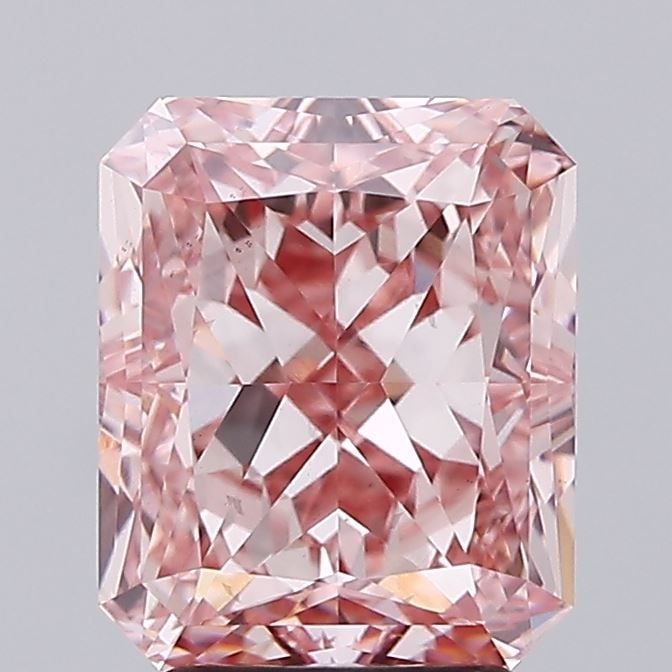 Loose Diamond - RADIANT 4.02ct Fancy Vivid Pink VS1: Loose Diamond - RADIANT 4.02ct Fancy Vivid Pink VS1 Source: This is a real non-mined Diamond that has been grown in a lab Shape: RADIANT Carats: 4.02 Color: Fancy Vivid Pink Certification: IGI Video:
