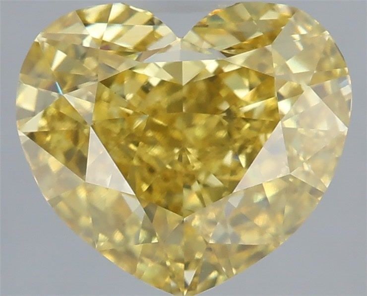 Loose Diamond - HEART 4.02ct Fancy Vivid Yellow VS1: Loose Diamond - HEART 4.02ct Fancy Vivid Yellow VS1 Source: This is a real non-mined Diamond that has been grown in a lab Shape: HEART Carats: 4.02 Color: Fancy Vivid Yellow Certification: IGI Video: