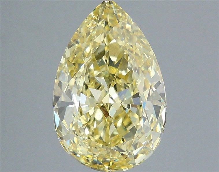 Loose Diamond - PEAR 3.57ct Fancy Intense Yellow VS1: Loose Diamond - PEAR 3.57ct Fancy Intense Yellow VS1 Source: This is a real non-mined Diamond that has been grown in a lab Shape: PEAR Carats: 3.57 Color: Fancy Intense Yellow Certification: IGI Video