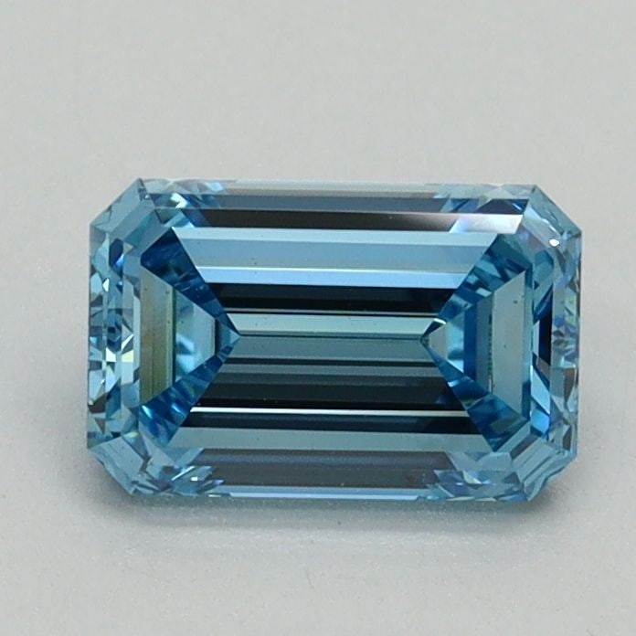 Loose Diamond - EMERALD 0.96ct Fancy Vivid Blue VS1: Loose Diamond - EMERALD 0.96ct Fancy Vivid Blue VS1 Source: This is a real non-mined Diamond that has been grown in a lab Shape: EMERALD Carats: 0.96 Color: Fancy Vivid Blue Certification: IGI Video: