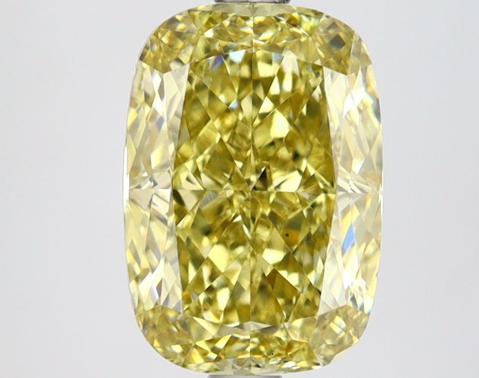 Loose Diamond - CUSHION MODIFIED 3.08ct Fancy Intense Yellow VS1: Loose Diamond - CUSHION MODIFIED 3.08ct Fancy Intense Yellow VS1 Source: This is a real non-mined Diamond that has been grown in a lab Shape: CUSHION MODIFIED Carats: 3.08 Color: Fancy Intense Yellow