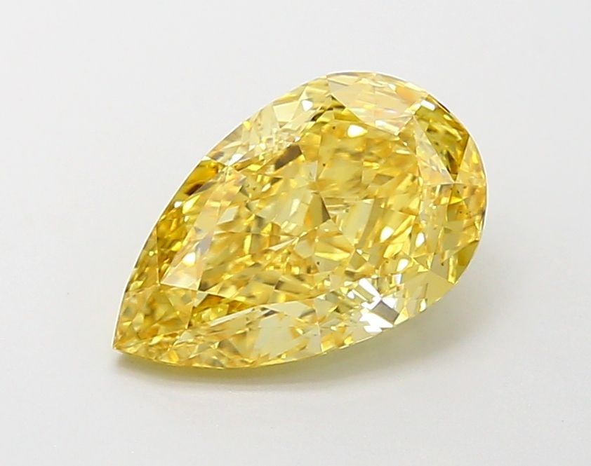 Loose Diamond - PEAR 2.4ct Fancy Intense Yellow VS2: Loose Diamond - PEAR 2.4ct Fancy Intense Yellow VS2 Source: This is a real non-mined Diamond that has been grown in a lab Shape: PEAR Carats: 2.4 Color: Fancy Intense Yellow Certification: IGI Video: