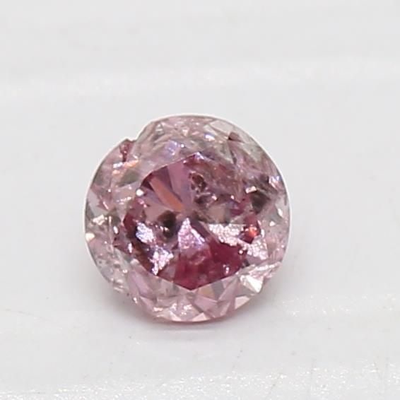 Loose Diamond - ROUND 0.18ct Fancy Intense Purplish Pink I3: Loose Diamond - ROUND 0.18ct Fancy Intense Purplish Pink I3 Source: Natural Shape: ROUND Carats: 0.18 Color: Fancy Intense Purplish Pink Certification: GIA Video: