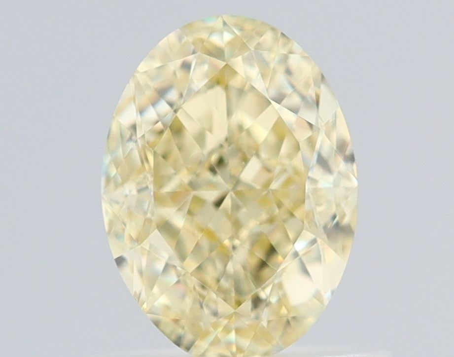 Loose Diamond - OVAL 1.03ct Fancy Light Yellow SI1: Loose Diamond - OVAL 1.03ct Fancy Light Yellow SI1 Source: Natural Shape: OVAL Carats: 1.03 Color: Fancy Light Yellow Certification: GIA Video: