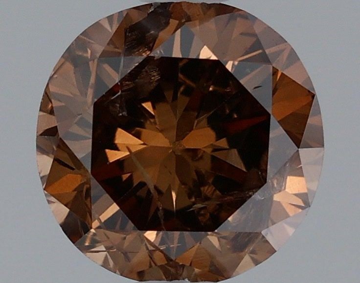 Loose Diamond - ROUND 1.39ct Fancy Dark Orangey Brown: Loose Diamond - ROUND 1.39ct Fancy Dark Orangey Brown Source: Natural Shape: ROUND Carats: 1.39 Color: Fancy Dark Orangey Brown Certification: GIA Video: