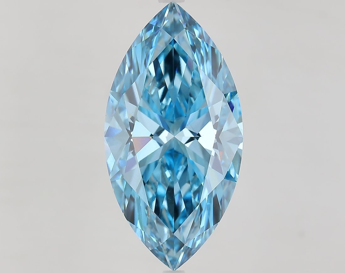 Loose Diamond - MARQUISE 10.33ct Fancy Vivid Blue VS1: Loose Diamond - MARQUISE 10.33ct Fancy Vivid Blue VS1 Source: This is a real non-mined Diamond that has been grown in a lab Shape: MARQUISE Carats: 10.33 Color: Fancy Vivid Blue Certification: IGI Vid