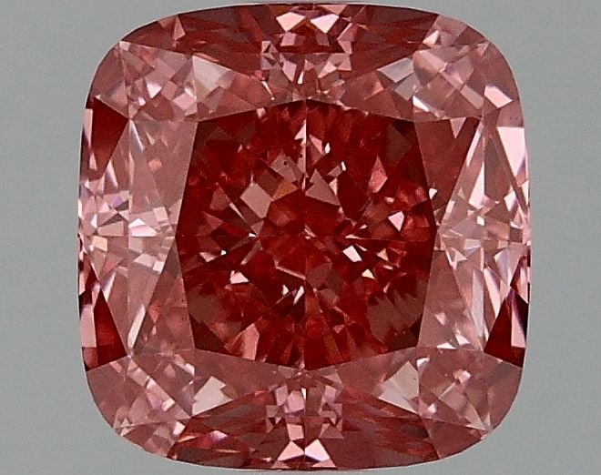 Loose Diamond - CUSHION BRILLIANT 2.12ct Fancy Pink VS1: Loose Diamond - CUSHION BRILLIANT 2.12ct Fancy Pink VS1 Source: This is a real non-mined Diamond that has been grown in a lab Shape: CUSHION BRILLIANT Carats: 2.12 Color: Fancy Pink Certification: NON