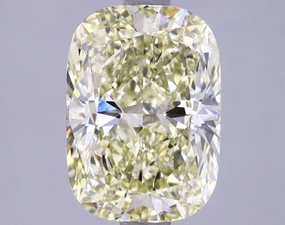 Loose Diamond - CUSHION BRILLIANT 2.6ct Fancy Yellow VS1: Loose Diamond - CUSHION BRILLIANT 2.6ct Fancy Yellow VS1 Source: This is a real non-mined Diamond that has been grown in a lab Shape: CUSHION BRILLIANT Carats: 2.6 Color: Fancy Yellow Certification: I