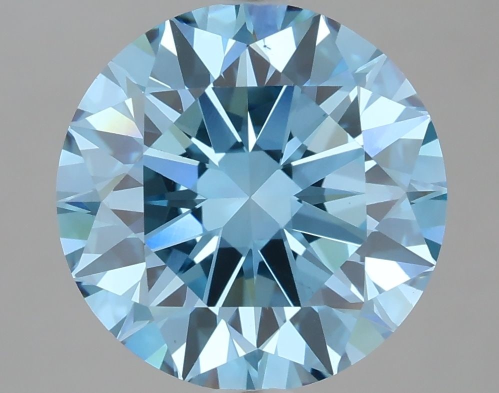 Loose Diamond - ROUND 4.04ct Fancy Vivid Blue VS2: Loose Diamond - ROUND 4.04ct Fancy Vivid Blue VS2 Source: This is a real non-mined Diamond that has been grown in a lab Shape: ROUND Carats: 4.04 Color: Fancy Vivid Blue Certification: IGI Video: