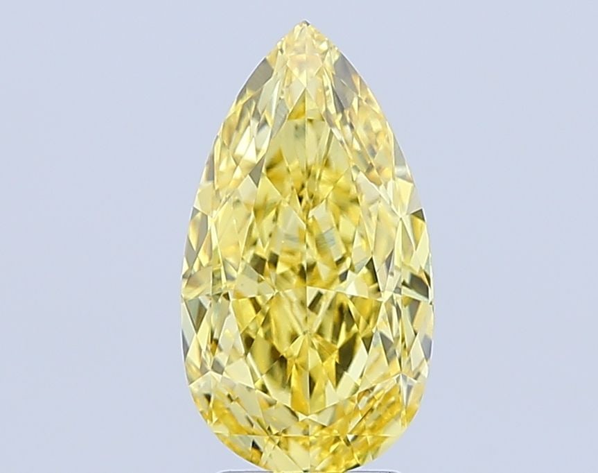 Loose Diamond - PEAR 3.52ct Fancy Vivid Yellow VVS2: Loose Diamond - PEAR 3.52ct Fancy Vivid Yellow VVS2 Source: This is a real non-mined Diamond that has been grown in a lab Shape: PEAR Carats: 3.52 Color: Fancy Vivid Yellow Certification: IGI Video: