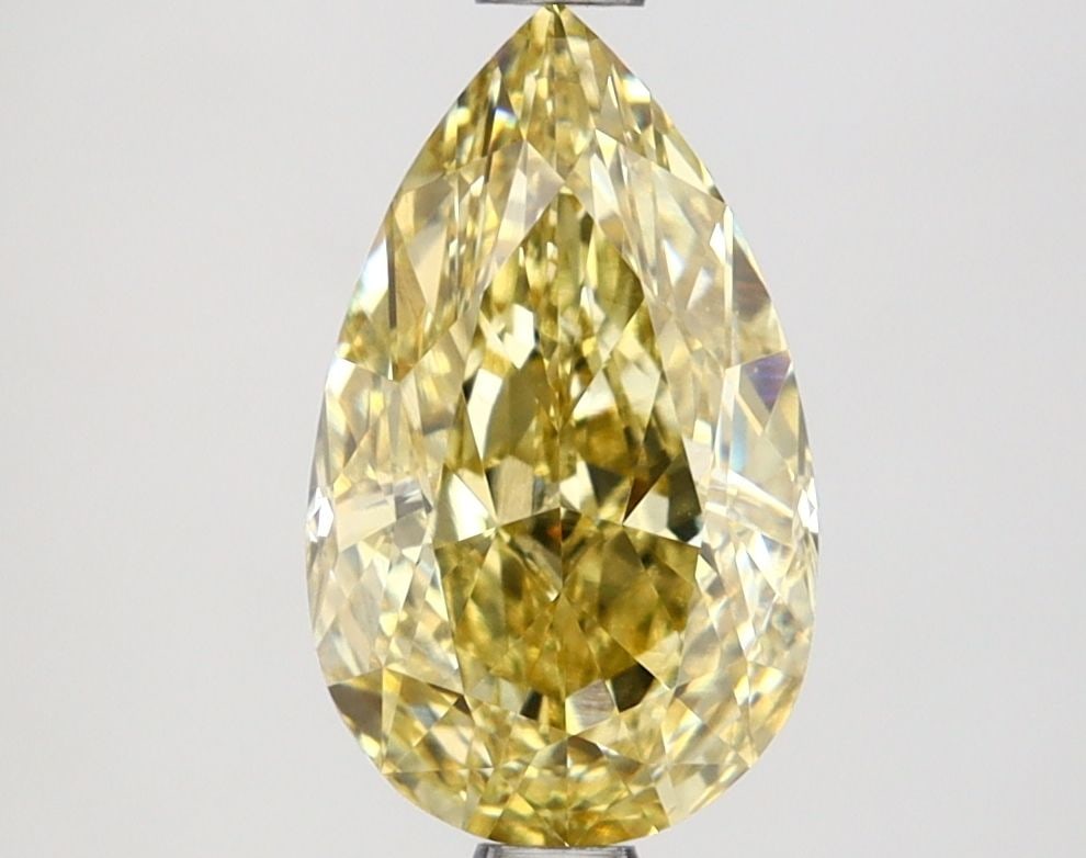 Loose Diamond - PEAR 2.01ct Fancy Intense Yellow VS1: Loose Diamond - PEAR 2.01ct Fancy Intense Yellow VS1 Source: This is a real non-mined Diamond that has been grown in a lab Shape: PEAR Carats: 2.01 Color: Fancy Intense Yellow Certification: IGI Video