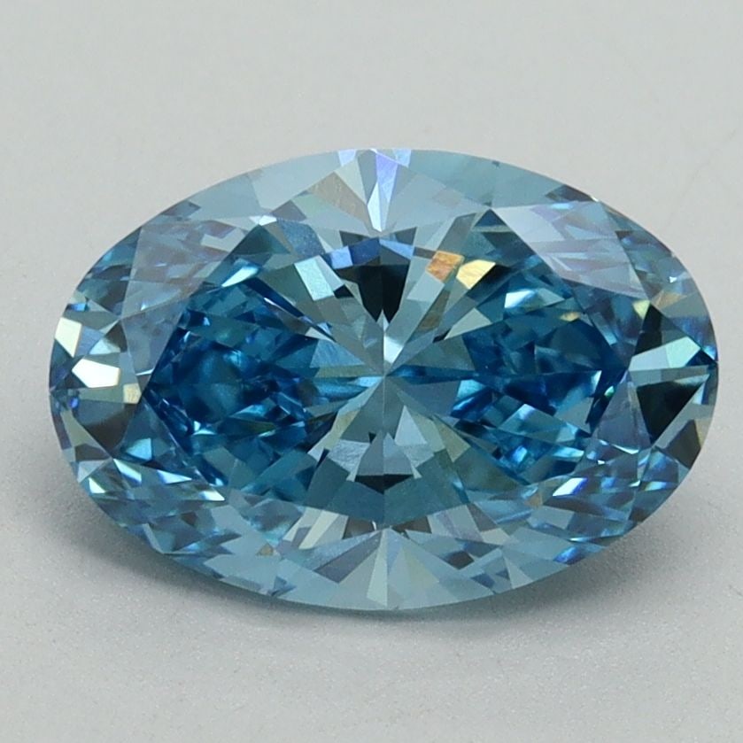 Loose Diamond - OVAL 2.04ct Fancy Vivid Blue VVS2: Loose Diamond - OVAL 2.04ct Fancy Vivid Blue VVS2 Source: This is a real non-mined Diamond that has been grown in a lab Shape: OVAL Carats: 2.04 Color: Fancy Vivid Blue Certification: IGI Video: