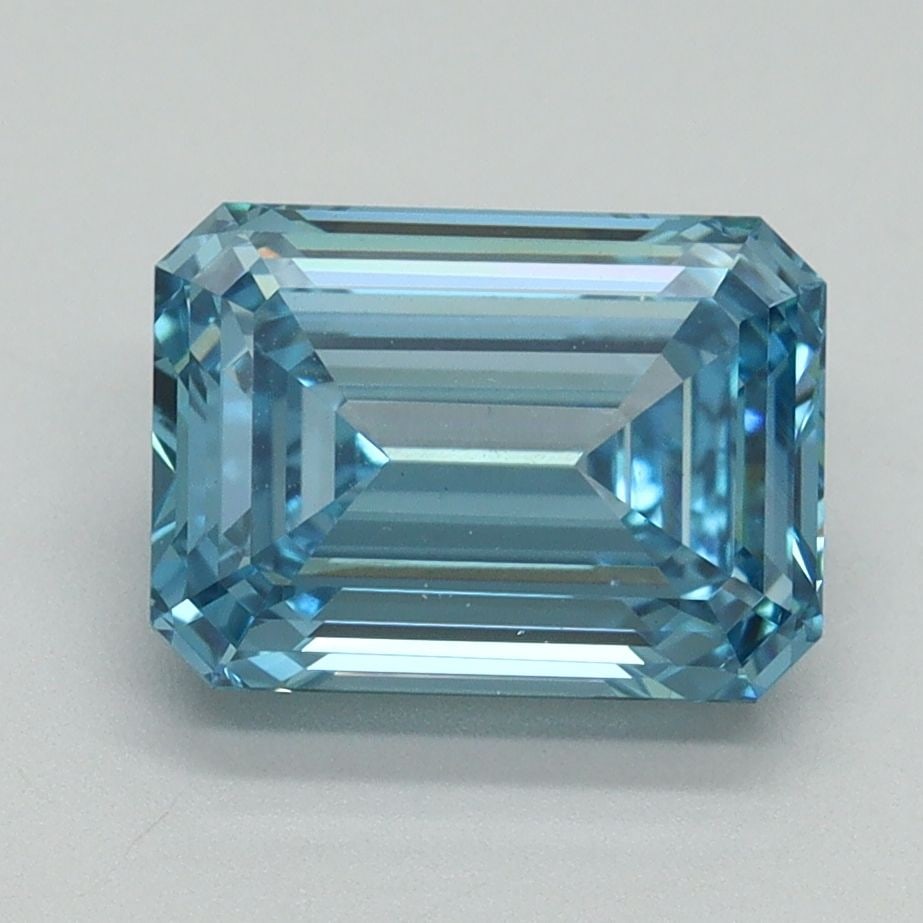 Loose Diamond - EMERALD 2.55ct Fancy Vivid Blue VS1: Loose Diamond - EMERALD 2.55ct Fancy Vivid Blue VS1 Source: This is a real non-mined Diamond that has been grown in a lab Shape: EMERALD Carats: 2.55 Color: Fancy Vivid Blue Certification: IGI Video: