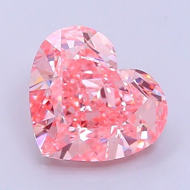 Loose Diamond - HEART 2.6ct Fancy Vivid Pink VVS2: Loose Diamond - HEART 2.6ct Fancy Vivid Pink VVS2 Source: This is a real non-mined Diamond that has been grown in a lab Shape: HEART Carats: 2.6 Color: Fancy Vivid Pink Certification: IGI Video: