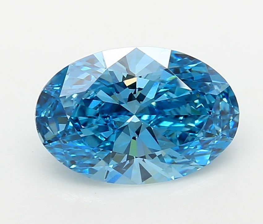 Loose Diamond - OVAL 2.12ct Fancy Vivid Blue VVS1: Loose Diamond - OVAL 2.12ct Fancy Vivid Blue VVS1 Source: This is a real non-mined Diamond that has been grown in a lab Shape: OVAL Carats: 2.12 Color: Fancy Vivid Blue Certification: IGI Video: