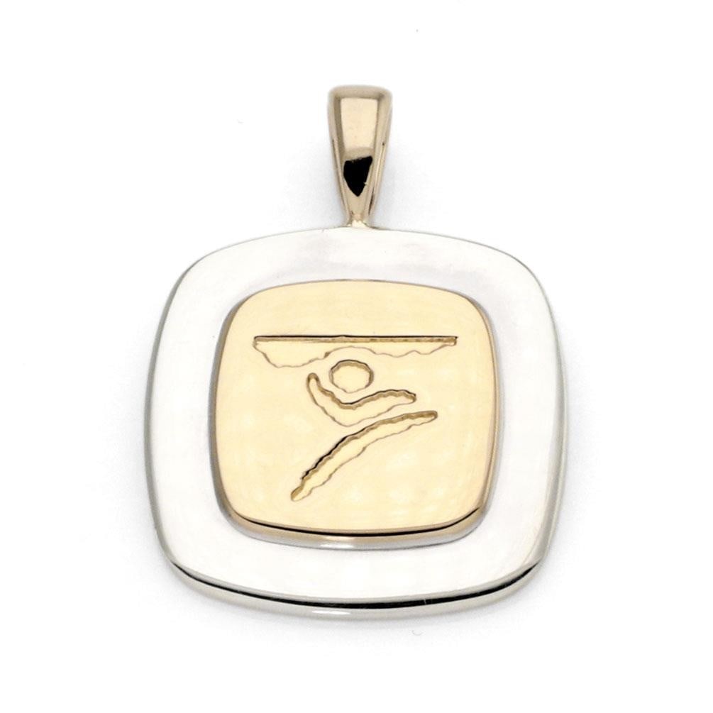 Tiffany & Co. Vintage Sports Pendant Sterling Silver 18k Gold Accent: Tiffany & Co. Vintage Sports Pendant Sterling Silver 18k Gold Accent Enhance your collection with this authentic vintage pendant from Tiffany & Co. Crafted from sterling silver and accented with 18k y