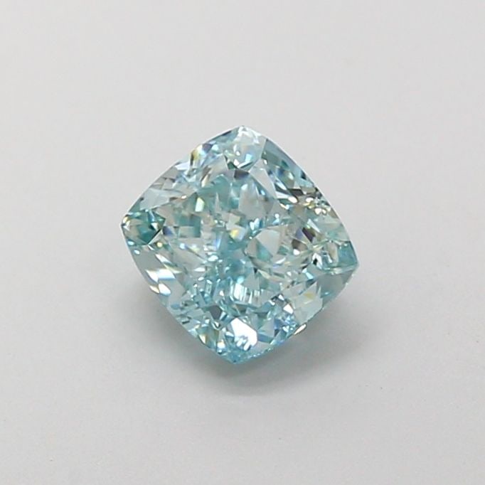 Loose Diamond - CUSHION MODIFIED 1.02ct Fancy Intense Greenish Blue VVS1: Loose Diamond - CUSHION MODIFIED 1.02ct Fancy Intense Greenish Blue VVS1 Source: This is a real non-mined Diamond that has been grown in a lab Shape: CUSHION MODIFIED Carats: 1.02 Color: Fancy Intense
