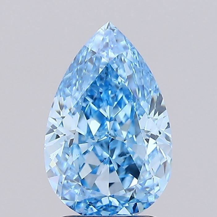 Loose Diamond - PEAR 2.55ct Fancy Vivid Blue VS1: Loose Diamond - PEAR 2.55ct Fancy Vivid Blue VS1 Source: This is a real non-mined Diamond that has been grown in a lab Shape: PEAR Carats: 2.55 Color: Fancy Vivid Blue Certification: IGI Video: