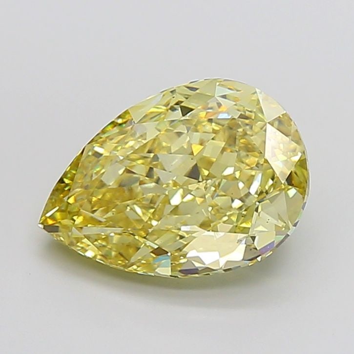 Loose Diamond - PEAR 7.65ct Fancy Vivid Yellow VS2 (1 of 1)