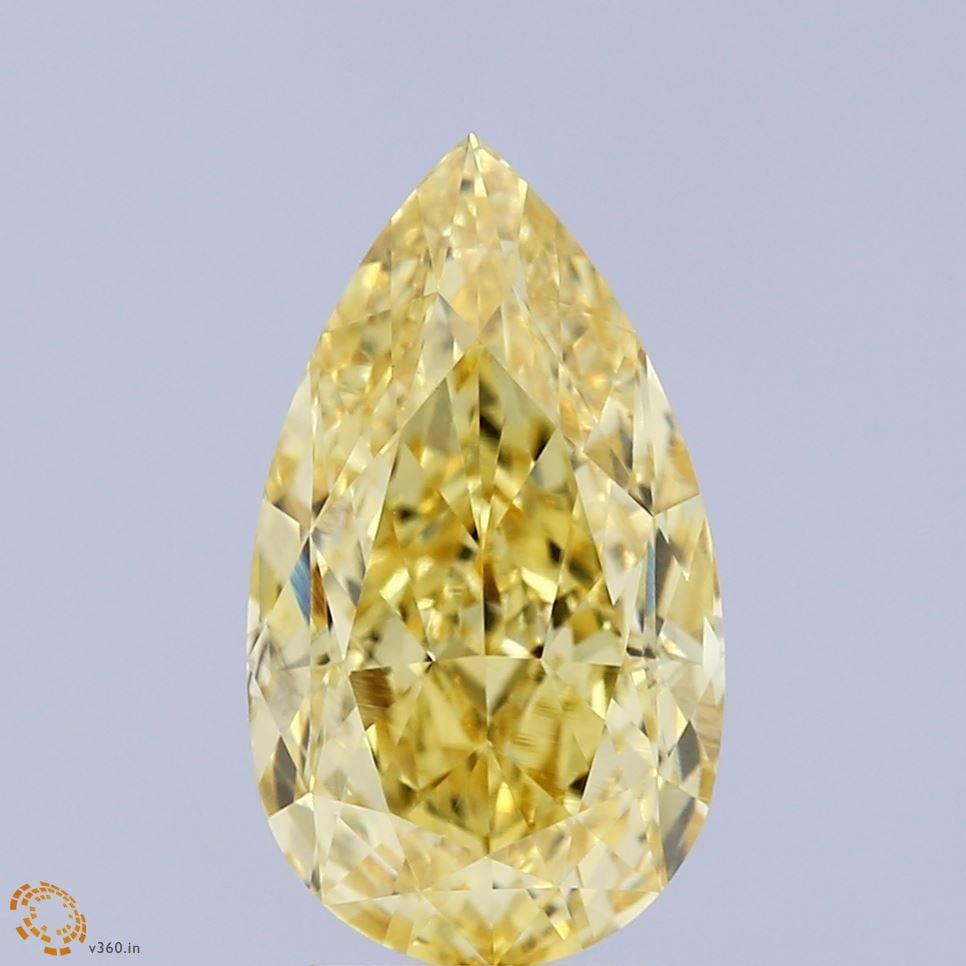 Loose Diamond - PEAR 4.03ct Fancy Intense Yellow VS1: Loose Diamond - PEAR 4.03ct Fancy Intense Yellow VS1 Source: This is a real non-mined Diamond that has been grown in a lab Shape: PEAR Carats: 4.03 Color: Fancy Intense Yellow Certification: IGI Video