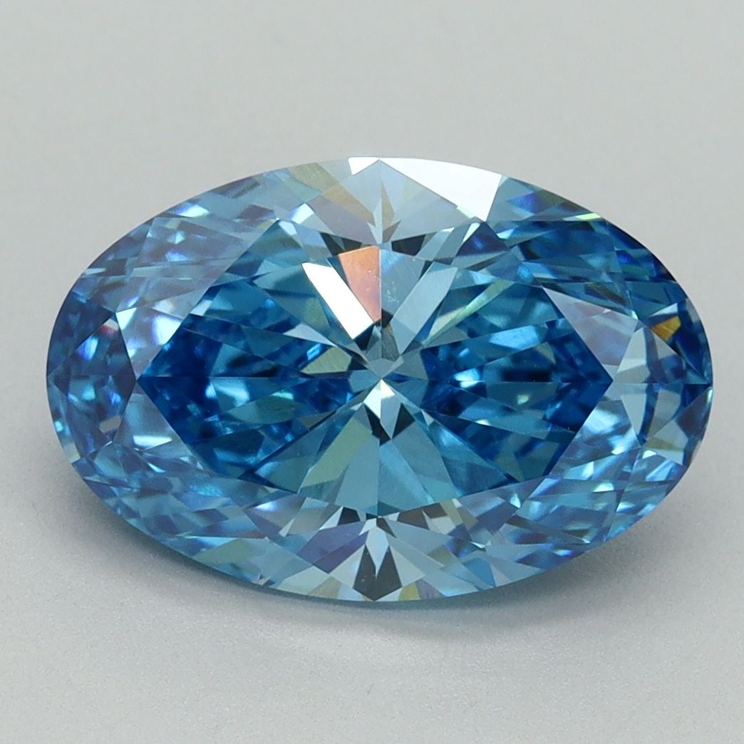 Loose Diamond - OVAL 3.6ct Fancy Vivid Blue VVS2: Loose Diamond - OVAL 3.6ct Fancy Vivid Blue VVS2 Source: This is a real non-mined Diamond that has been grown in a lab Shape: OVAL Carats: 3.6 Color: Fancy Vivid Blue Certification: IGI Video: