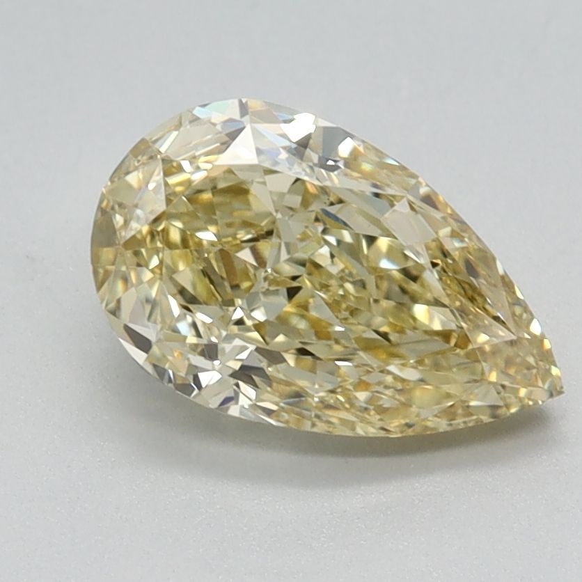 Loose Diamond - PEAR 1.26ct Fancy Intense Yellow VS1: Loose Diamond - PEAR 1.26ct Fancy Intense Yellow VS1 Source: This is a real non-mined Diamond that has been grown in a lab Shape: PEAR Carats: 1.26 Color: Fancy Intense Yellow Certification: IGI Video