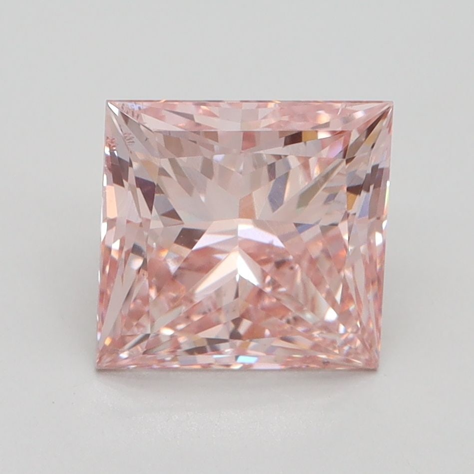 Loose Diamond - PRINCESS 2.58ct Fancy Intense Pink SI1: Loose Diamond - PRINCESS 2.58ct Fancy Intense Pink SI1 Source: This is a real non-mined Diamond that has been grown in a lab Shape: PRINCESS Carats: 2.58 Color: Fancy Intense Pink Certification: IGI V
