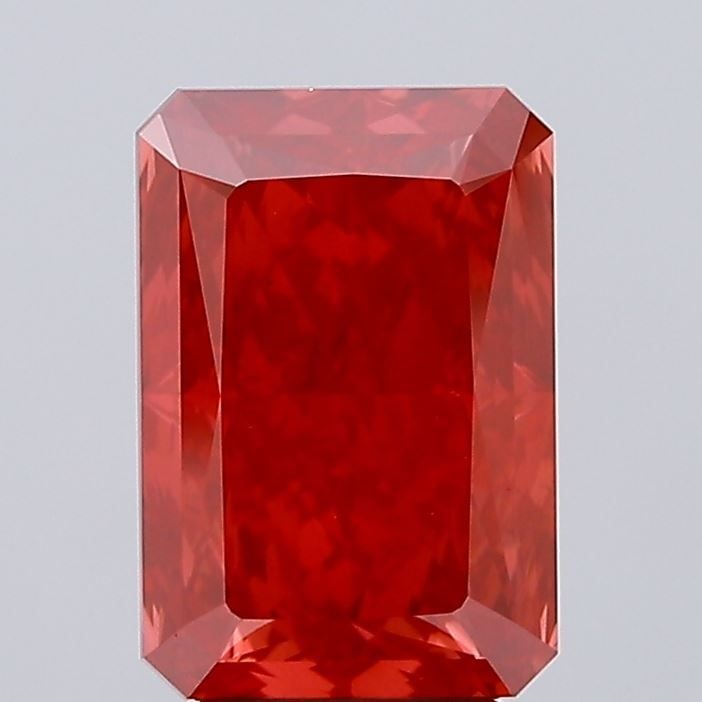 Loose Diamond - RADIANT 5.1ct Fancy Vivid Red VS1: Loose Diamond - RADIANT 5.1ct Fancy Vivid Red VS1 Source: This is a real non-mined Diamond that has been grown in a lab Shape: RADIANT Carats: 5.1 Color: Fancy Vivid Red Certification: IGI Video: