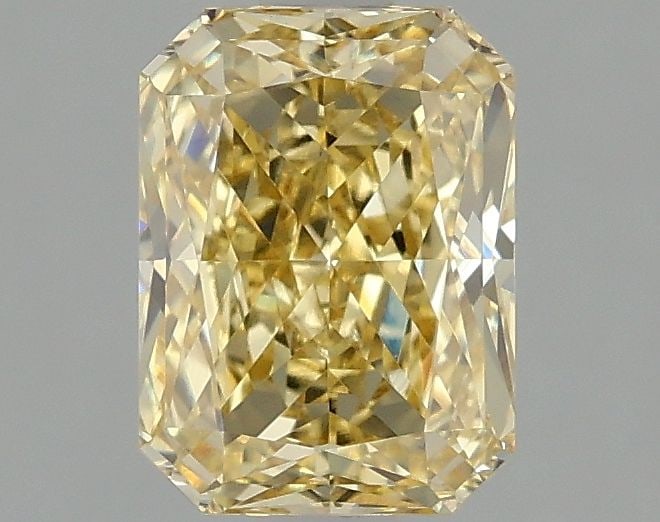 Loose Diamond - RADIANT 1.57ct Fancy Intense Yellow VVS2: Loose Diamond - RADIANT 1.57ct Fancy Intense Yellow VVS2 Source: This is a real non-mined Diamond that has been grown in a lab Shape: RADIANT Carats: 1.57 Color: Fancy Intense Yellow Certification: IG